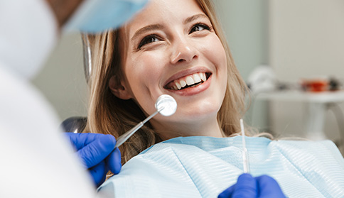 Smiling patient